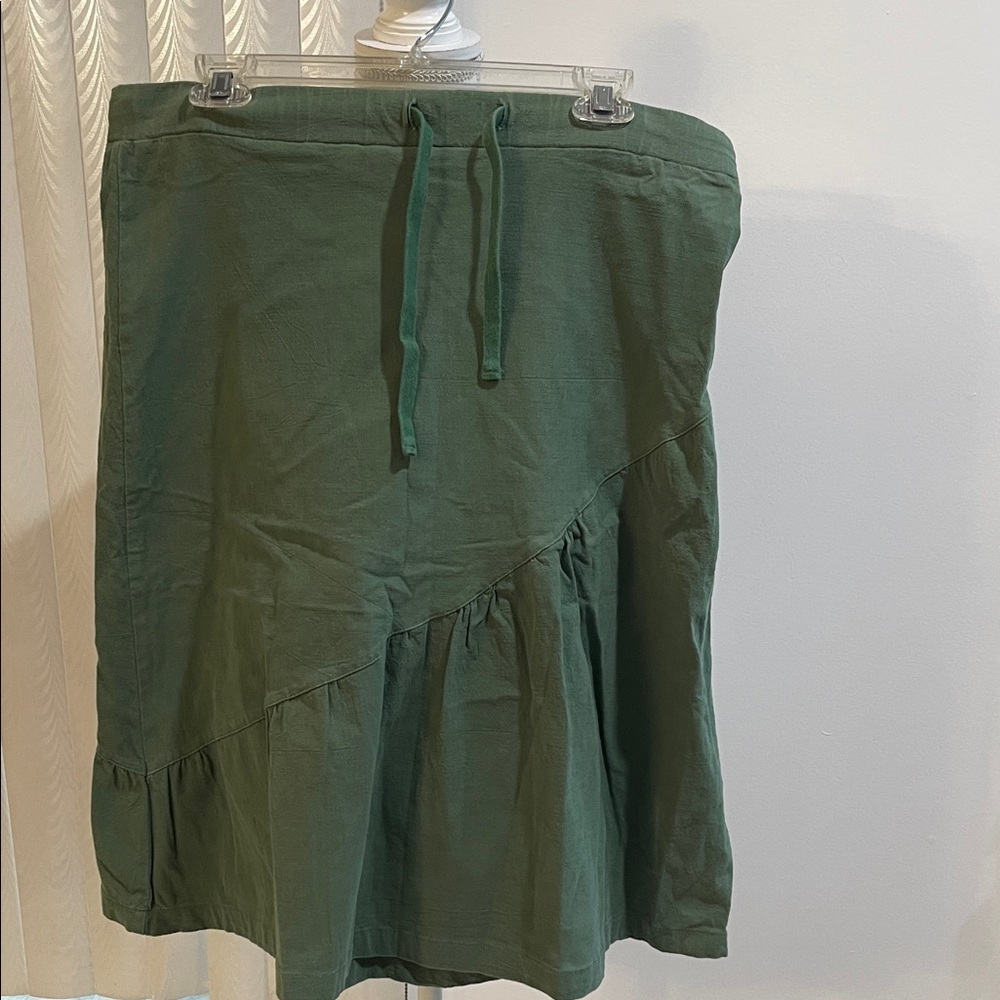 Green Women's Skirt with adjustable waist size XS/S